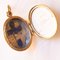 Victorian Oval-Shaped Photo Pendant with 9k Yellow Gold Foil on Metal and with Cross Decorated with Blue Enamel, Early 20th Century 3