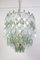 Mid-Century Green and Clear Poliedri Chandelier, 1960 5