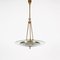 Lámpara de araña italiana de cristal de Murano y latón de Pietro Chiesa para Fontana Arte, años 40, Imagen 12