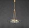Lámpara de araña italiana de cristal de Murano y latón de Pietro Chiesa para Fontana Arte, años 40, Imagen 7