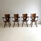 French Brutalist Armchairs, Set of 4 1