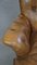 Butaca Chesterfield de cuero marrón, Imagen 8