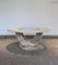 Vintage Italian Travertine and Glass Coffee Table, 1970 2