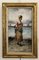 Frederick Reginald Donat, Woman with Fish Net, Oil on Wood, Framed 1