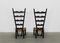 Fireside Chairs in Black Lacquered Wood and Rush by Gio Ponti for Casa E Giardino, 1950s, Set of 2 5