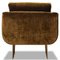 Bronze Velvet Primal Statement Lounge Chair with Cast Brass Legs by Egg Designs 5