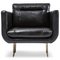 Modern Primal Statement Lounge Chair in Black Leather by Egg Designs 2