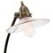 Französische Holophan Schreibtischlampe / Tischlampe aus Glas, Messing und Gusseisen 2