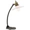 French Holophane Glass, Brass and Cast Iron Desk Light / Table Lamp 7