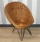 Wicker Chair by Teun Velthuizen for Urotan, Netherlands, 1950s, Image 1