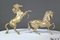 Caballos de latón, mediados del siglo XX. Juego de 2, Imagen 1