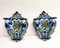 Faience Wall Candleholders, Portugal, 1960s, Set of 2 4