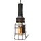 French Work Ceiling Lamp with Rubber Handle & Iron Cage, Image 1