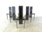 Vintage Black Leather Dining Chairs, 1980s, Set of 6, Image 8