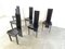 Vintage Black Leather Dining Chairs, 1980s, Set of 6 3