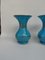 19th Century Baluster Vases in Blue Opaline, Set of 2 2