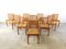 Scandinavian Pine Wood and Wicker Dining Chairs, 1970s, Set of 10 4