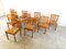 Scandinavian Pine Wood and Wicker Dining Chairs, 1970s, Set of 10 1
