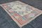 Vintage Oushak Teppich, Verblasster Oushak Teppich, Orientteppich, Naturteppich, Gedeckter Tribal Teppich, Gewebter Teppich, Weicher Oushak Teppich, 1960 6