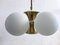 Lampe Sputnik Ball en Laiton et Verre, 1960s 1