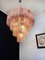 Lámpara de araña vintage grande de cristal de Murano con niveles, 1990, Imagen 10