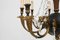 Lámpara de araña Imperio grande de bronce con dos luces de pared, Bélgica, años 50. Juego de 3, Imagen 9
