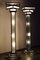 Lámparas de pie Art Déco grandes de hotel de hierro martillado y vidrio, Francia, años 30. Juego de 2, Imagen 20