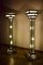 Grands Lampadaires Art Déco Hôtel Fer Martelé et Verre, France, 1930s, Set de 2 5
