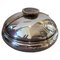 Modernist Italian Silver Plated Round Box, 1980s 1