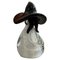 Modern Black and White Murano Glass Figure of a Mexican, 1980s, Image 1
