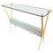 Mid-Century Modern Italian Wood and Glass Console attributed to Cesare Lacca, 1950s 1