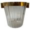 Modernist French Clear and Gold Acrylic Glass Wine Cooler by Gosset, 1970s, Image 1