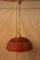 Lampada da soffitto in vimini e ottone, 1975, Immagine 1