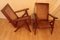 Wood and Cane Armchairs, 1975, Set of 2 2
