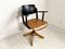 Height-Adjustable Leather Armchair, 1950s, Image 2