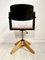 Height-Adjustable Leather Armchair, 1950s 9