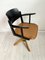 Height-Adjustable Leather Armchair, 1950s 7