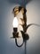Lámparas de pared vintage de hoja de palma de metal dorado, años 60. Juego de 2, Imagen 2