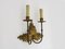 Wandlampe aus Vergoldetem Metall mit Blattgold, 1950er 3