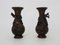 Antique Japanese Dragon Vases in Patinated Bronze, 1900 1