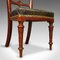 English Dining Chairs in Walnut & Leather, Victorian, 1870s, Set of 8 12