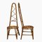Rattan & Bambus Stühle mit hoher Rückenlehne, Italien, 1960er, 2er Set 4