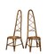 Rattan & Bambus Stühle mit hoher Rückenlehne, Italien, 1960er, 2er Set 2