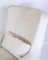 Poltrona Micromilla con sgabello in tessuto bianco di Marac, Italy, set di 2, Immagine 6