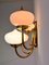 Large Art Deco Brass and Glass Wall Lamp, 1980s, Image 7