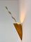 Large Mid-Century Brass Design Wall Flame Lamp, 1980s 5