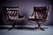 Falcon Chairs with Stool attributed to Sigurd Ressell Norway, 1970s, Set of 3, Image 8