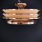 Art Deco Chandelier Hanging Lamp in Copper by Georges Halais for Eloctra, 1930s 9
