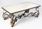 Wrought Iron and Eglomised Mirror Coffee Table, 1940s 5