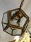 Art Nouveau Austrian Brass and Glass Dodecahedron Lamp attributed to Adolf Loos, 1900s 5
